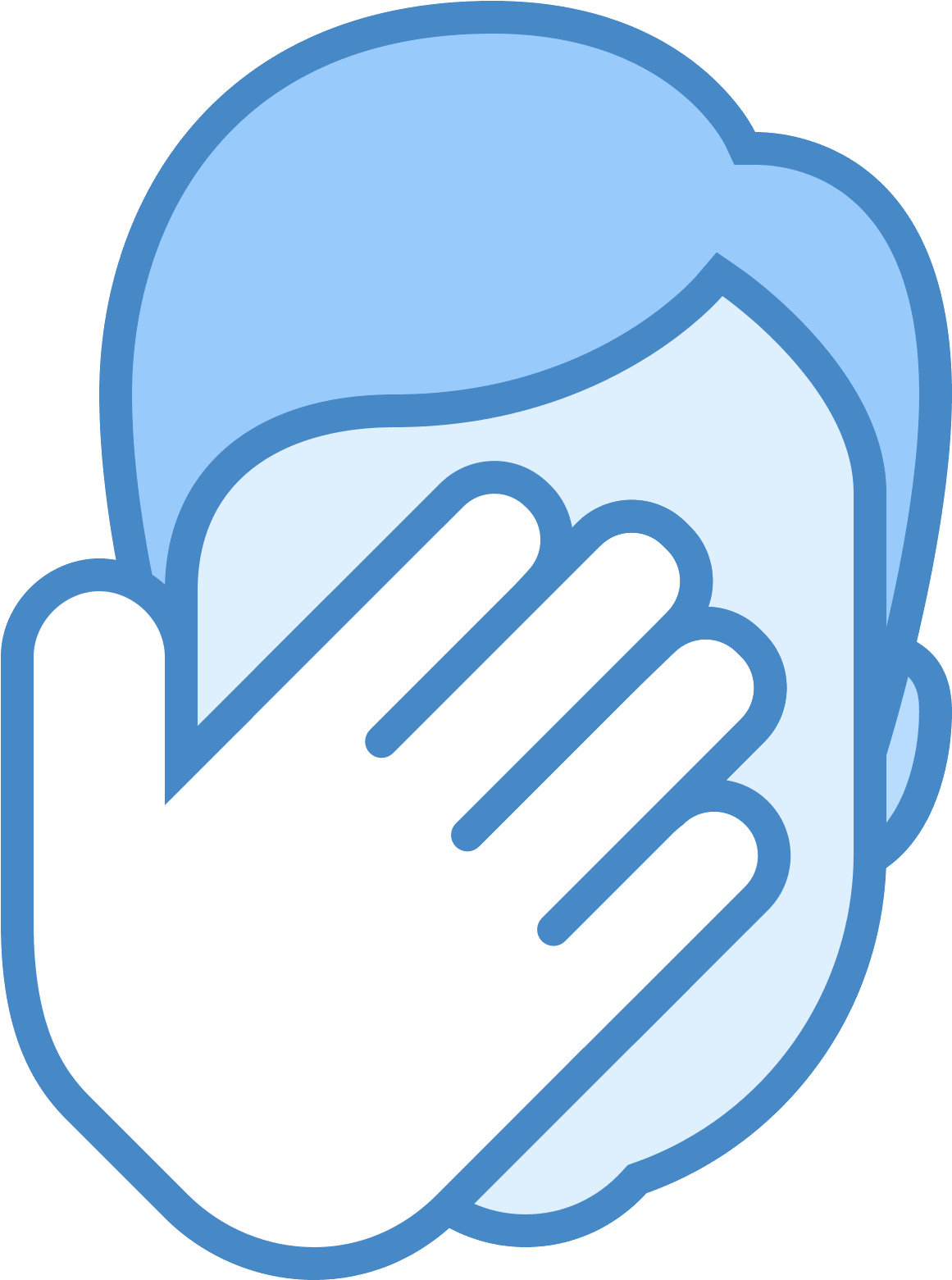 The Foreground Of The Icon Has A Person's Left Hand - Facepalm (1600x1600), Png Download