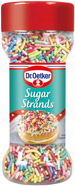 Oetker Sugar Strands Are Pretty Colourful Sugar Decorations - Rainbow Sugar Strands Cake Sprinkles 30g For Cake Or (636x636), Png Download