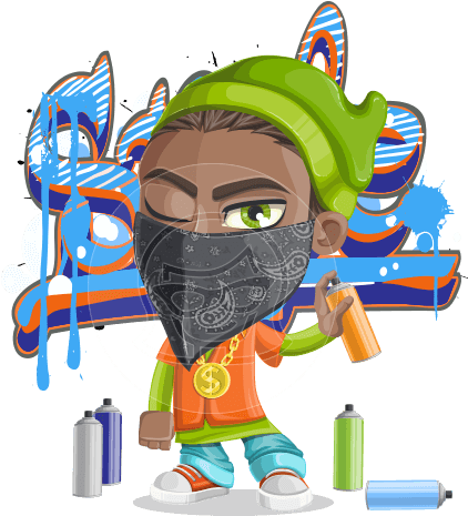Tray The Sweet Gangster Boy Tray The Sweet Gangster - Kid Gangster Cartoon (457x464), Png Download