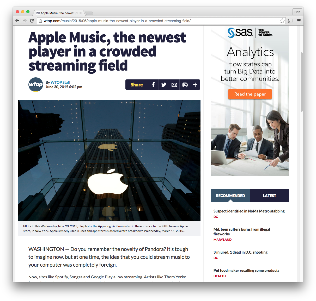 Wtop On Apple Music - Sas (1227x1169), Png Download