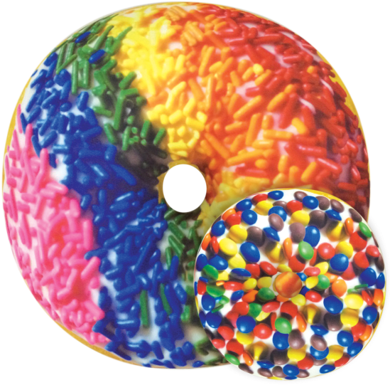 Picture Of Rainbow Sprinkles Donut Scented Microbead - 2 Scoops Pillows (550x550), Png Download