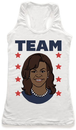 Tag Team Barack & Michelle Obama 2 Racerback Tank Top - Barack Obama (484x484), Png Download