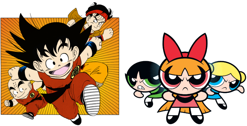 Dragon Ball Gang Vs Powerpuff Girls - Powerpuff Girls Movie (882x441), Png Download