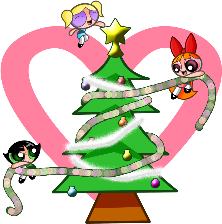 Oh Christmas Tree By Jerimin19 - Powerpuff Girls Christmas Png (854x861), Png Download