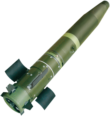Tail Section With A Thrower - 125 Mm Anti Tank Missile (370x392), Png Download