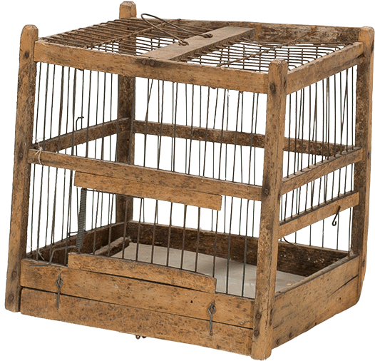 Vintage Wooden Bird Cage - Wooden Bird Cage Png (700x700), Png Download