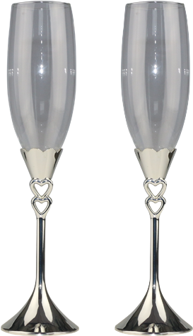 Champagne Toast Png - Silver Champagne Glasses Png (500x500), Png Download