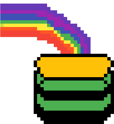 Pot Of Gold - Graphic Design (1400x1400), Png Download