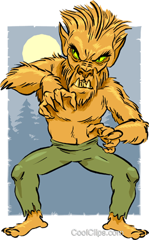 Cartoon Werewolf Royalty Free Vector Clip Art Illustration - Lobisomem Cartoon (298x480), Png Download