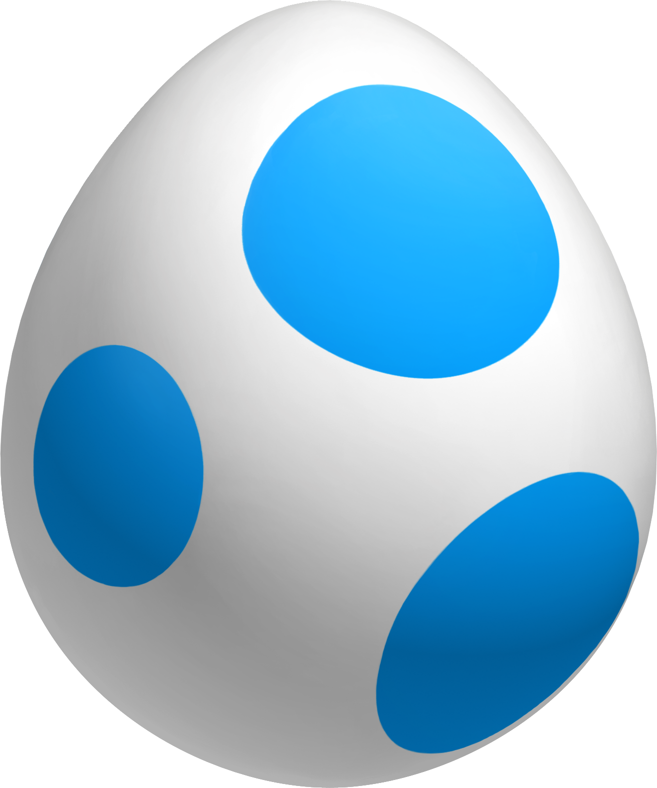 Light Blue Yoshi Egg (1317x1579), Png Download