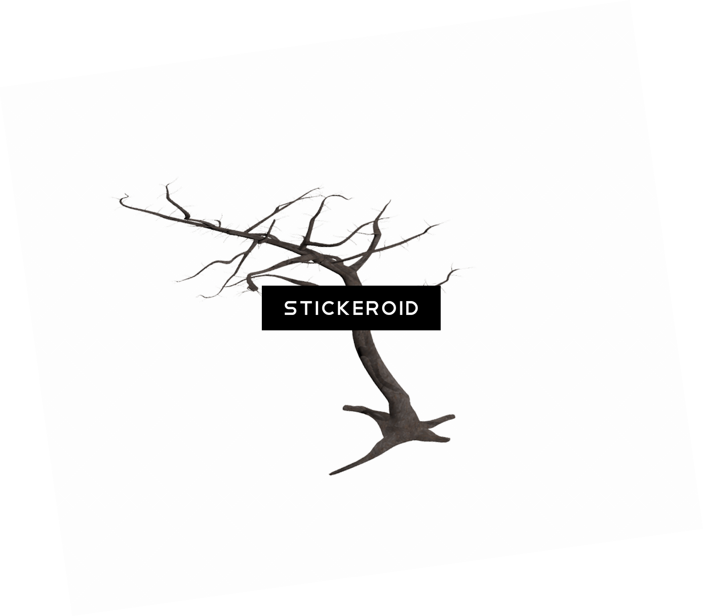 Dead Tree In Wind - Calligraphy (1415x1240), Png Download