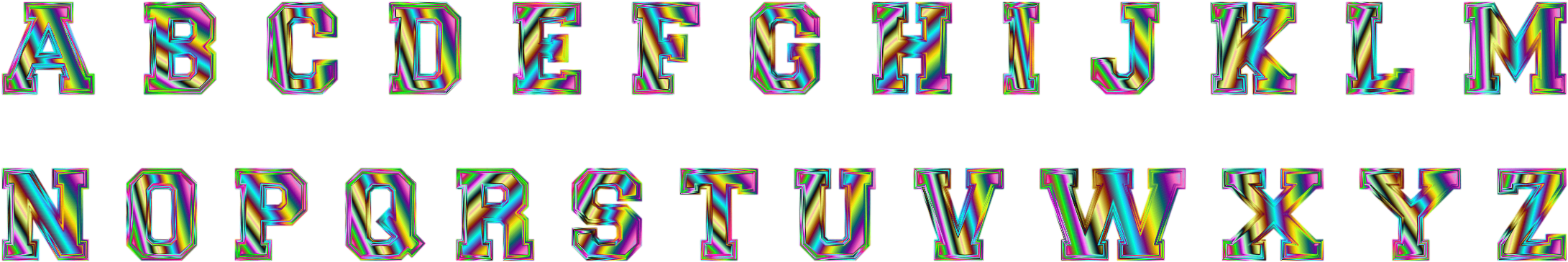 This Free Icons Png Design Of Psychedelic Alphabet - Free Shit Font (2400x624), Png Download