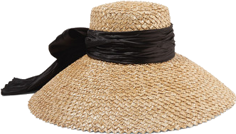 Mirabel Satin-trimmed Straw Hat - Straw Hat (500x500), Png Download