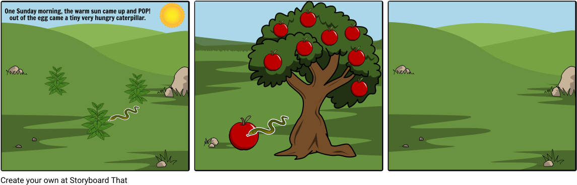 The Very Hungry Caterpillar - Very Hungry Caterpillar With Storyboard (1164x385), Png Download