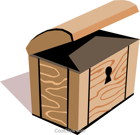 Treasure Chest Royalty Free Vector Clip Art Illustration - Clip Art (480x462), Png Download
