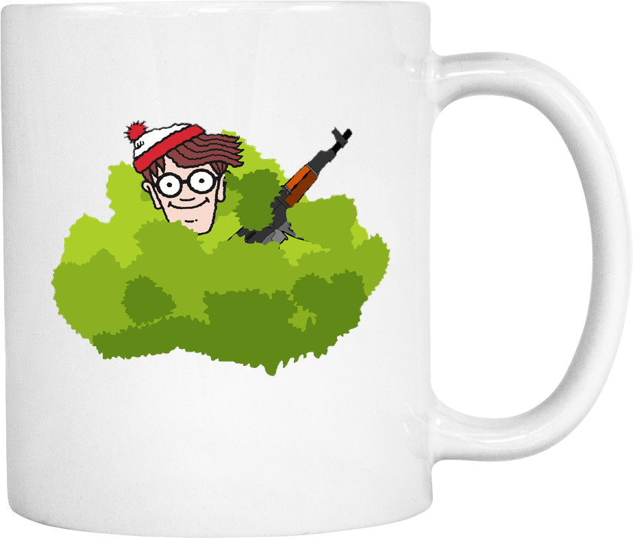 Where's Waldo In A Bush Pubg Mug - Pubg Wheres Waldo (1024x1024), Png Download