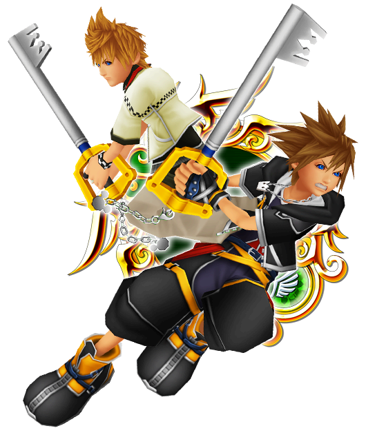 Sora & Roxas - Sora And Roxas Medal (530x631), Png Download