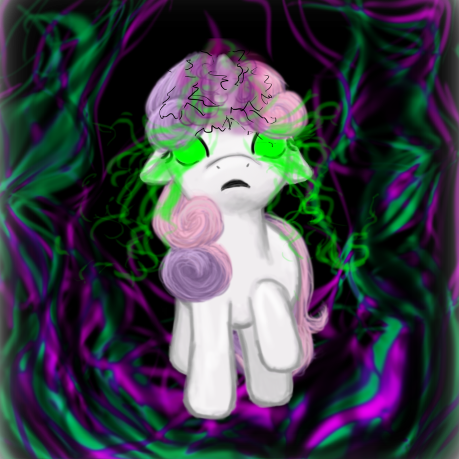 Corrupted, Dark Magic, Safe, Sombra Eyes, Sweetie Belle - Mlp Sweetie Belle Dark (894x894), Png Download