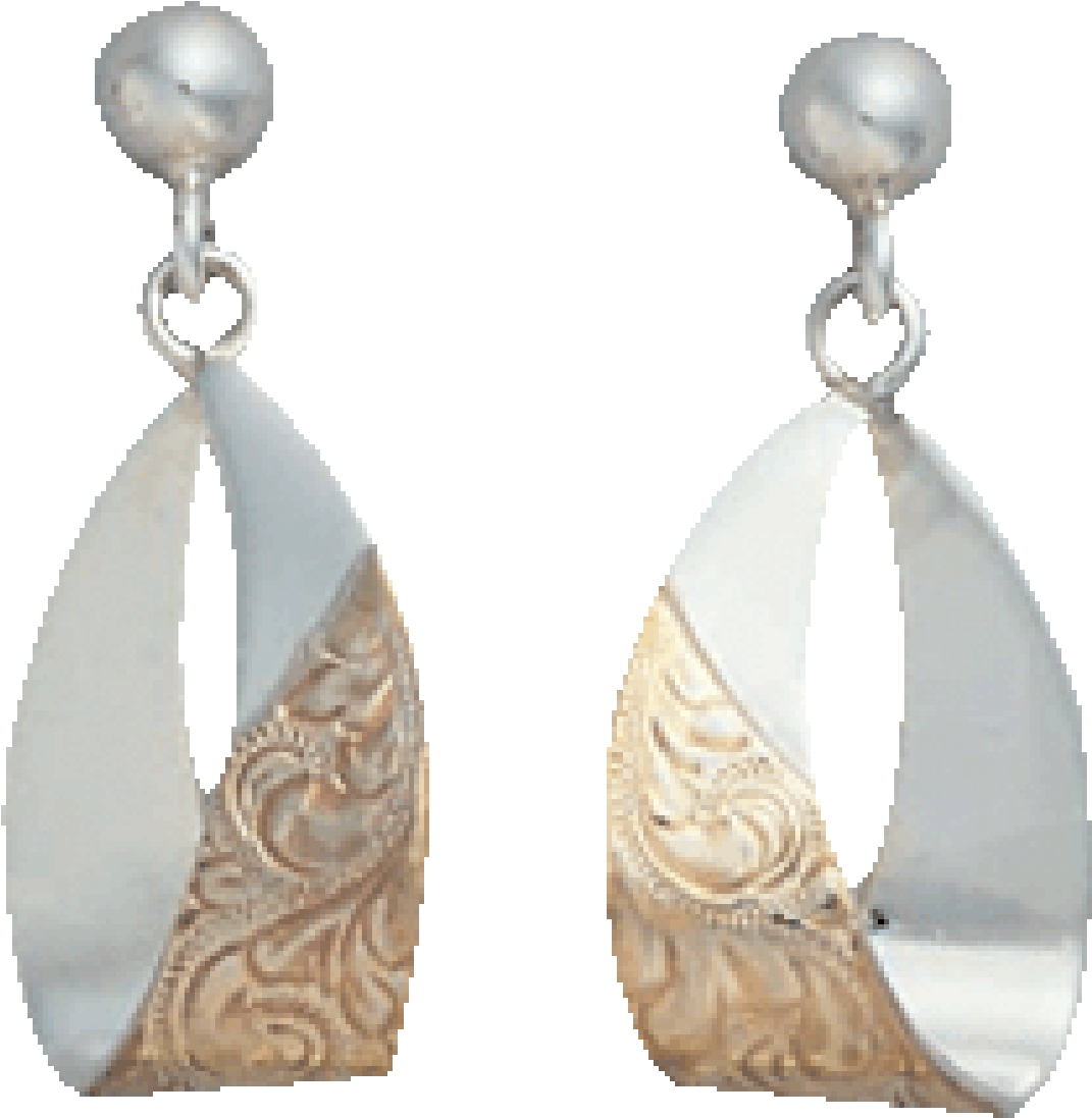 The Victoria Aspen Collection Twisted Teardrops - Vogt Western Jewelry Women Earring Sterling Hoops 1/2" (2048x2048), Png Download