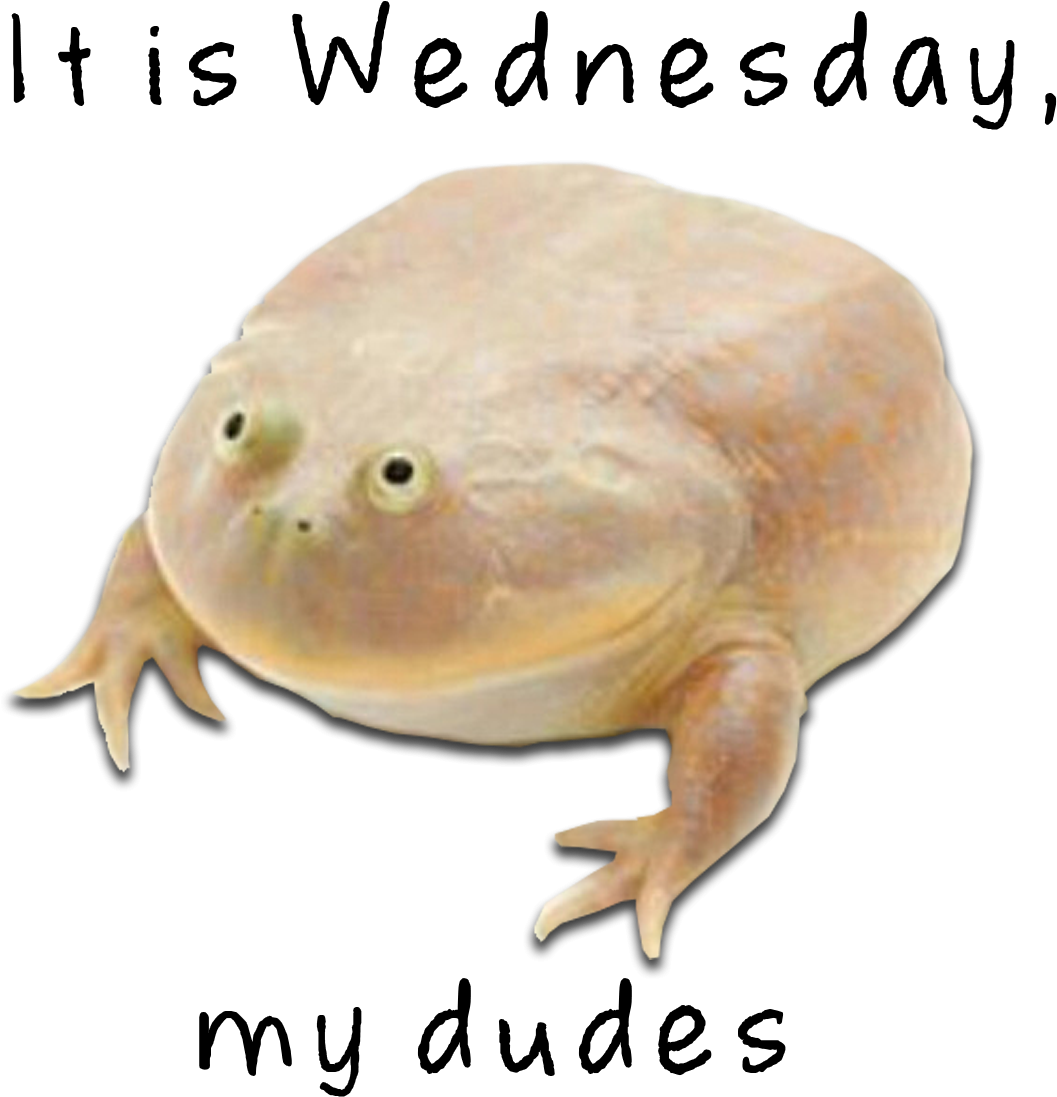 Wednesday My Dudes Png (1600x1364), Png Download