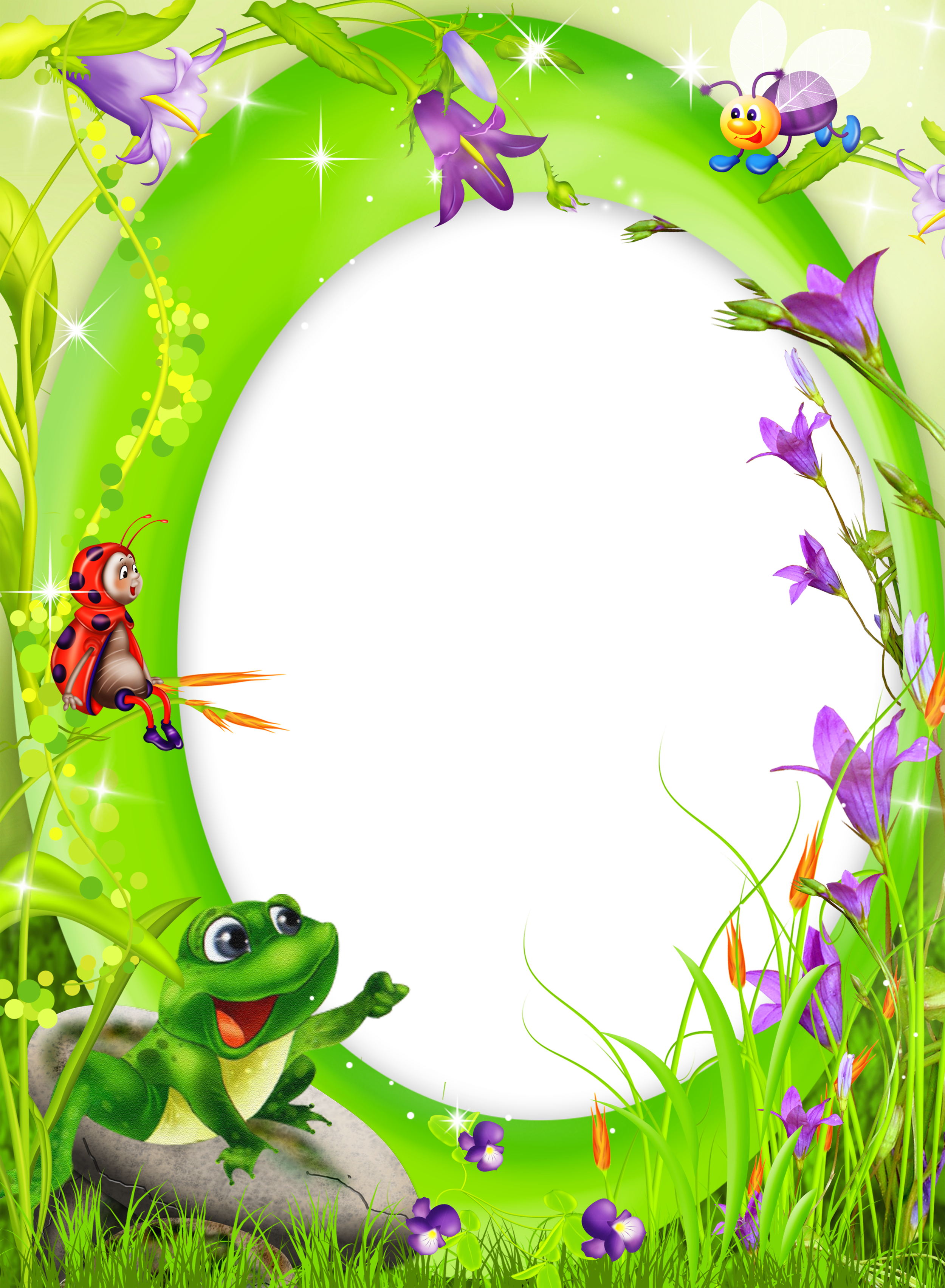 Frog Frame (2500x3409), Png Download