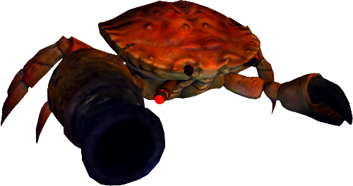 Cannon Crab - Alice In Wonderland Crab (500x264), Png Download