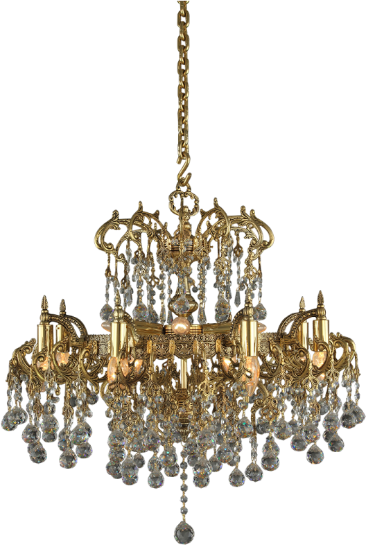 Royal Brass Chandelier Png (600x900), Png Download