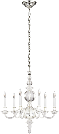 George Ii Small Chandelier In Crystal With Polished - Visual Comfort Chc1155cg (480x480), Png Download