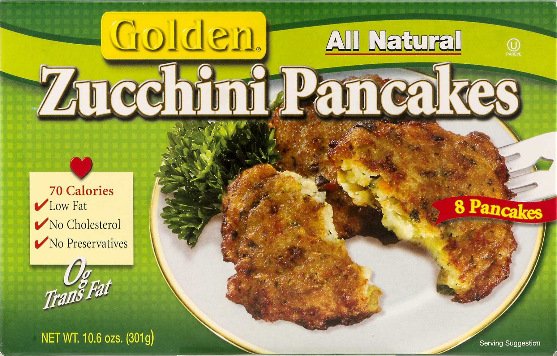 Golden Zucchini Pancakes (1800x1800), Png Download