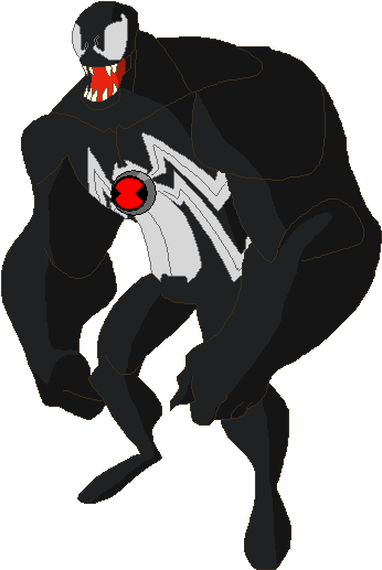 Venom Transparent Png - Ben 10 Vs Venom (349x526), Png Download