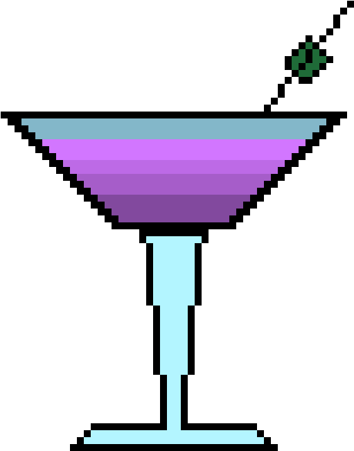 Martini - Collectible - Blue (710x740), Png Download