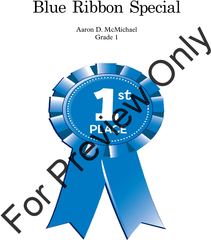 Blue Ribbon Special Thumbnail Blue Ribbon Special Thumbnail - Marching Song Gustav Holst Clarinet (816x1056), Png Download