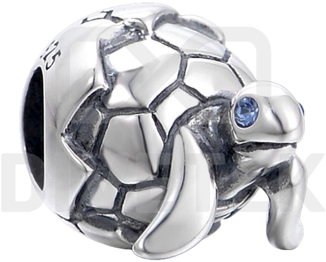 Turtle-bead - Silver (500x500), Png Download