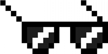 Pixel Glasses - Thug Life Glasses No Background (360x360), Png Download