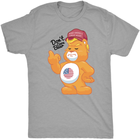 Don't Care Bear W/ Make America Great Again Hat Adult - Crazydog Tshirts Centaur Fantasy Football T Shirts (480x480), Png Download