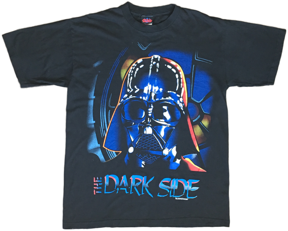 1996 Star Wars Darth Vader "the Dark Side" T-shirt (1000x803), Png Download