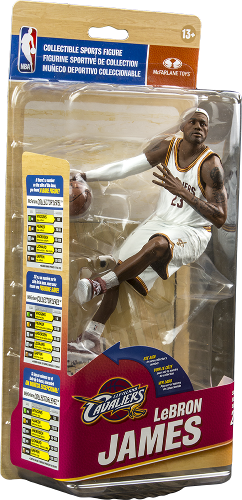 Lebron James Cleveland Cavaliers Series 26 Nba Basketball - Kobe Bryant Mcfarlane Nba Championship Series 7" Figure (485x1000), Png Download