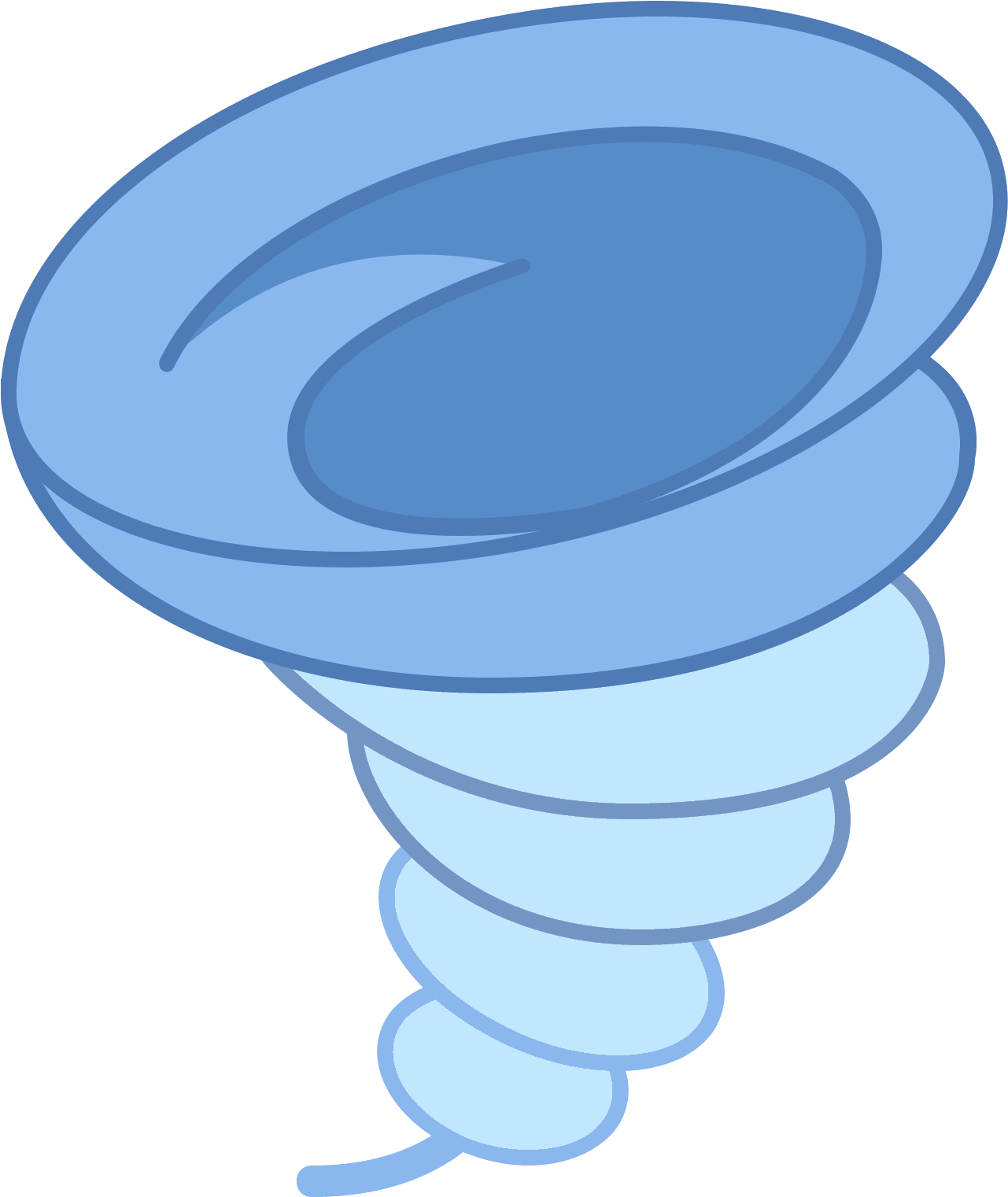 A Drawing Indicating A Tornado - Ice Tornado Png (1600x1600), Png Download
