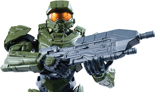Master Chief Sprukits L2 - Sprukits Halo The Master Chief Action Figure Model (542x305), Png Download