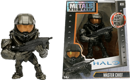 Master Chief 4" Metals Die-cast Action Figure - Metals Die Cast Halo (600x600), Png Download
