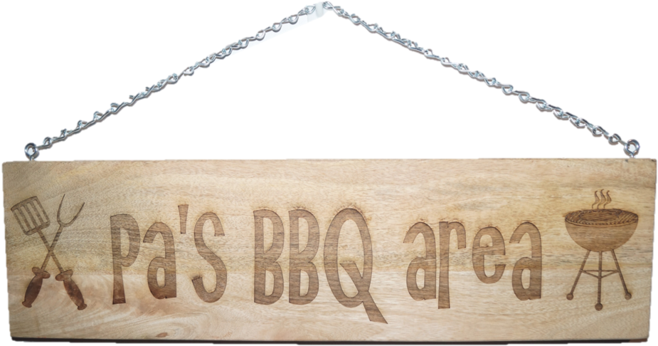 Personalised Wooden Sign - Chain (1024x581), Png Download