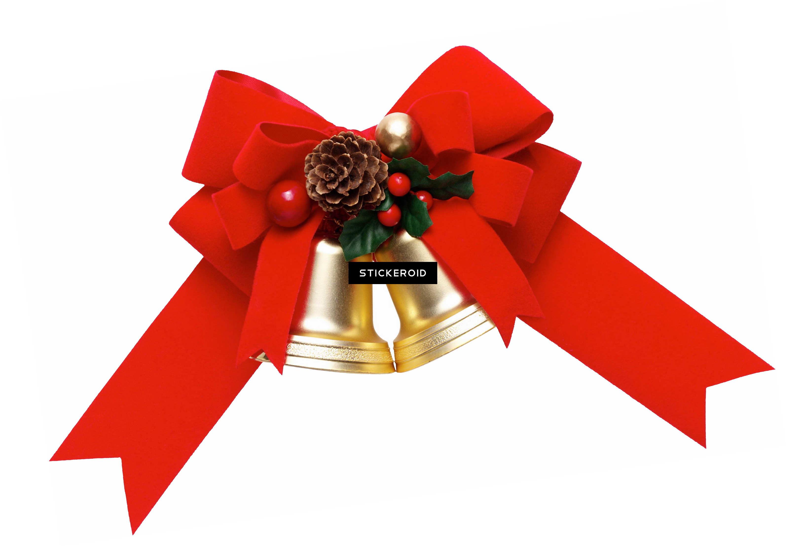 Red Gift Ribbon - Christmas Ribbon Png (3187x2214), Png Download