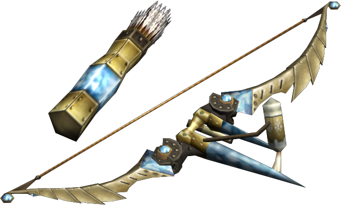 Monster Hunter On Twitter - Longbow (668x402), Png Download
