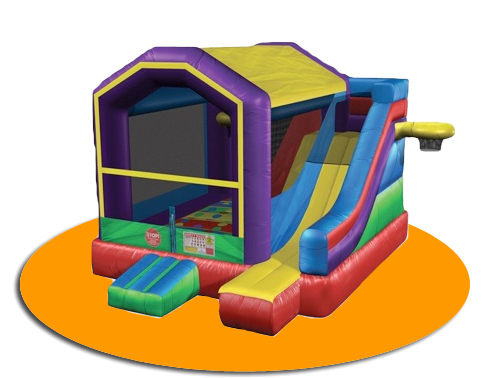 Wacky Combo Unit - Inflatable Bounce House For Sale (525x400), Png Download
