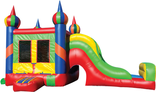 Blue / Gray & Orange Combo Bounce House - South Carolina (600x600), Png Download
