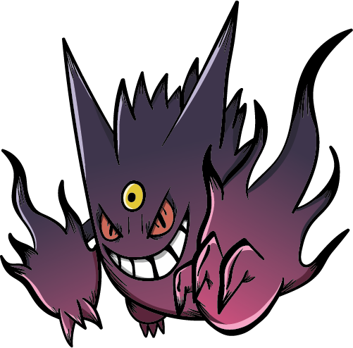 Mega Gengar By Thenemetrix - Cartoon (501x494), Png Download