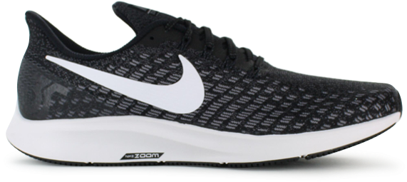 Nike Air Zoom Pegasus 35 Womens Black White Gunsmoke - Nike Air Zoom Pegasus 35 (615x429), Png Download