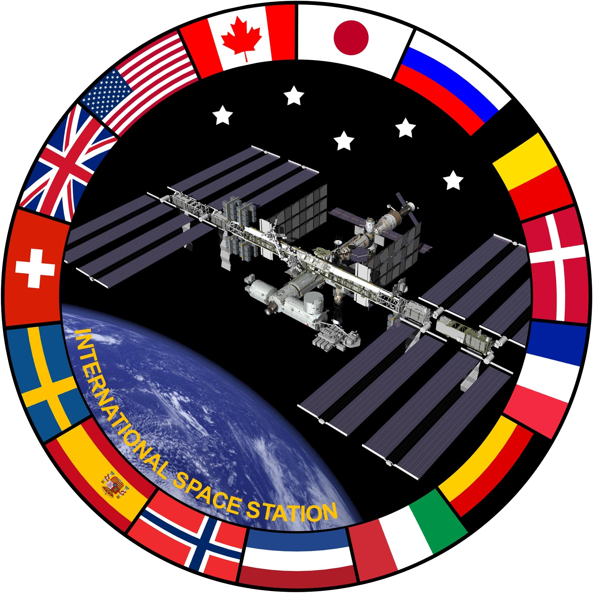 Nasa Emblems Of Big - Iss Space Station Logo (1891x1891), Png Download