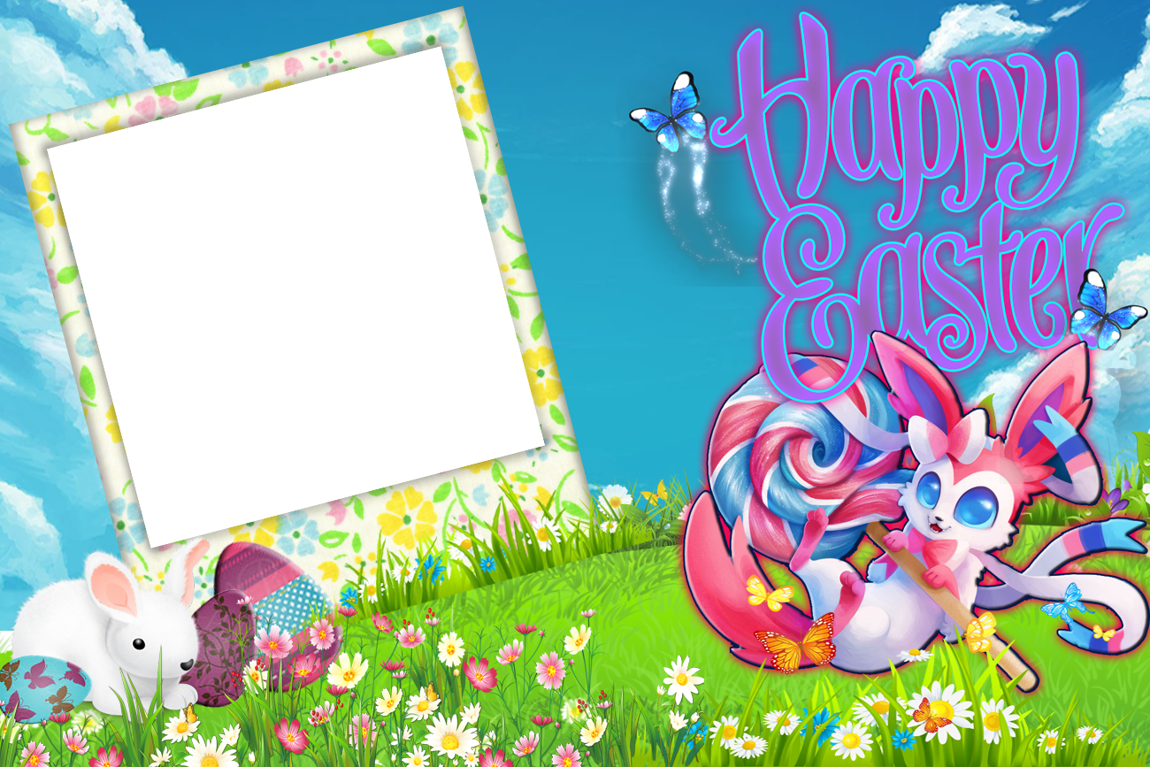 Easter Frames For Photoshop Free Png Image - Frame Happy Easter Png (1300x867), Png Download