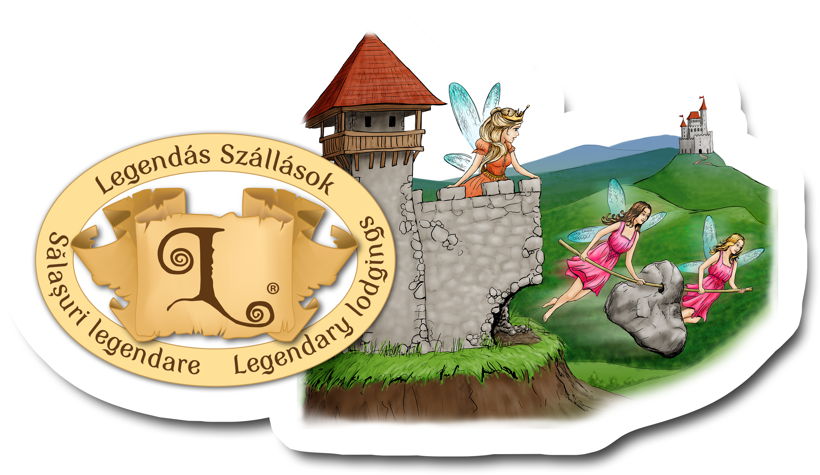 Hotel, Hostel Tranzit ** The Legend Of The Holey Stone - Illustration (3183x1903), Png Download